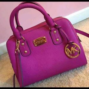 Micheal Kors Pink Saffiano Leather Purse